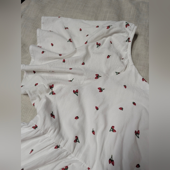 SO 🍓 Strawberry Tiered MIDI Dress - Plus Size 3X - Picture 7 of 13